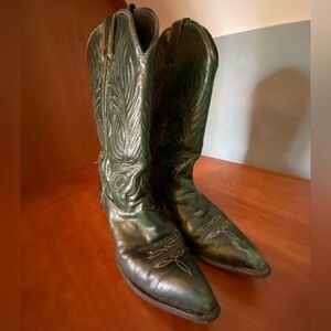 Vintage western boots, size 8, leather upper